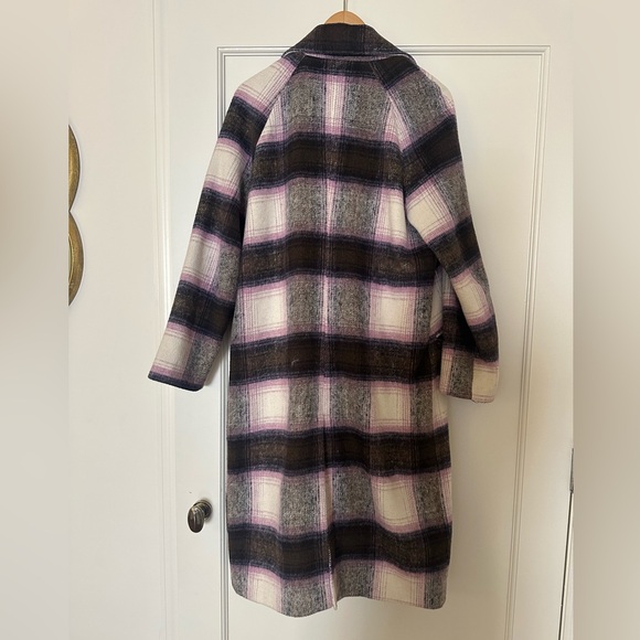 Avec Les Filles Plaid Purple Relaxed Walker Coat - Picture 4 of 7